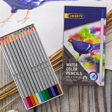 利百代 帝雉水溶性色鉛筆12色-精裝盒