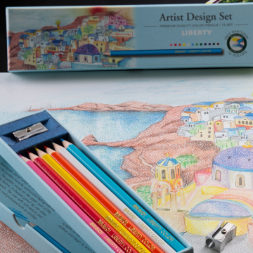 利百代 聖托里尼島色鉛筆12色-精裝盒